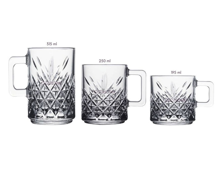 Pasabahce Timeless Set of 2pcs Mugs 195cc Clear - Premium Mugs from Pasabahce Essentials - Just $25! 