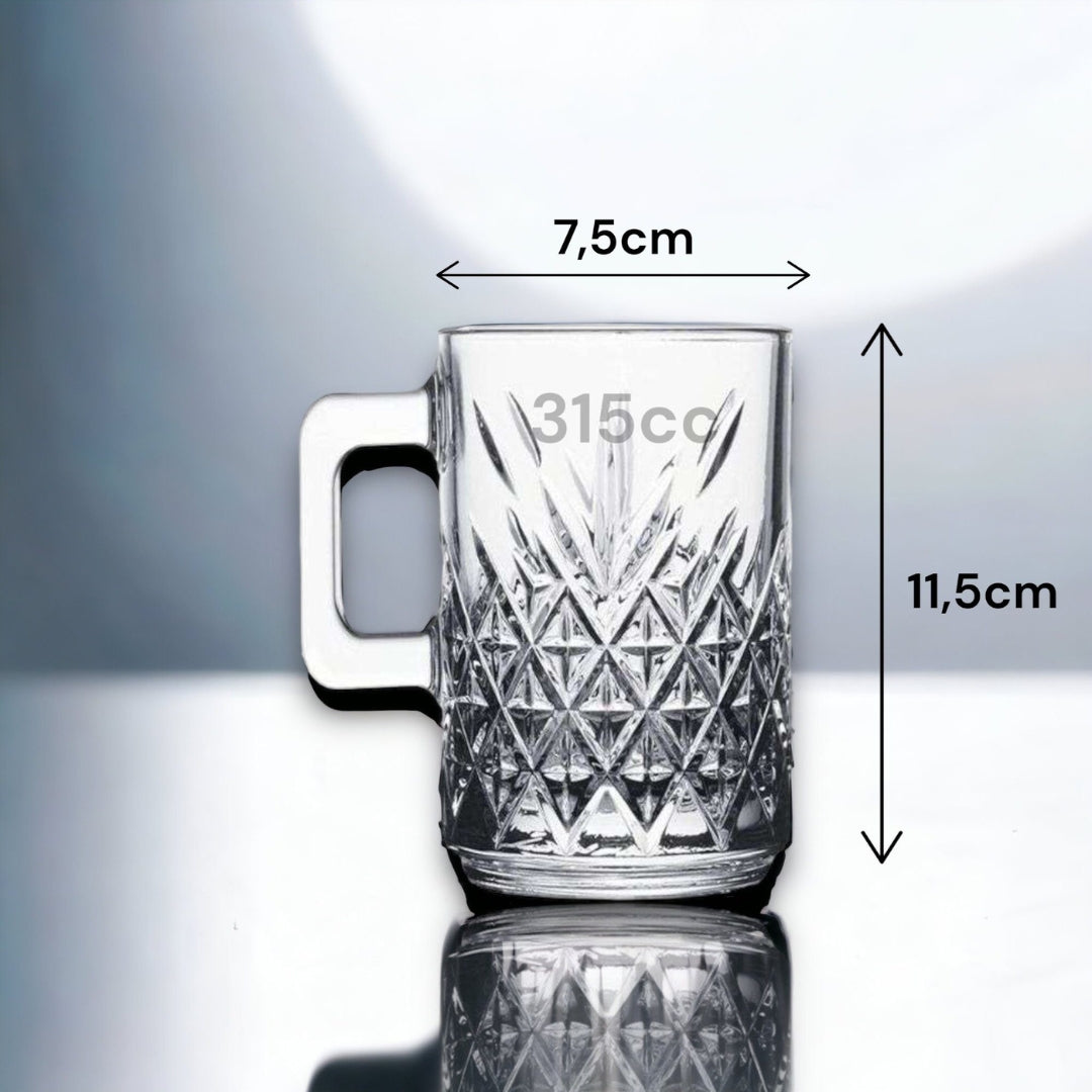 Pasabahce Timeless Set of 2pcs Mugs 310cc Clear - Premium  from Pasabahce Essentials - Just $25! 