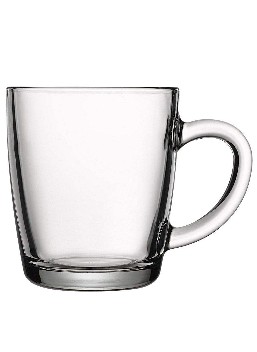 Pasabahce Basic Set of 2 Pcs Tea Mugs with Handle 350cc Clear - Premium Mugs from Pasabahce Essentials - Just $20! 