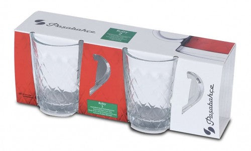 Pasabahce Ruby Set of 2 Pcs Mug 265cc Clear - Premium Mugs from Pasabahce - Just $10! 