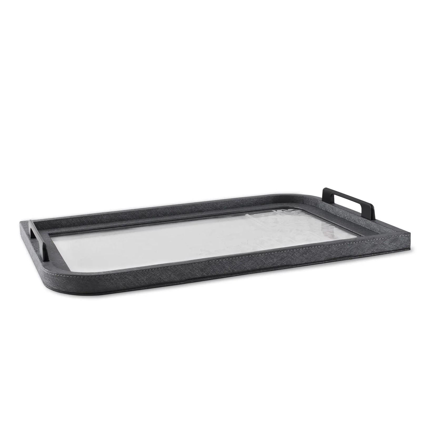 Dimlaj Wadoud Acrylic Serving Tray (Metallic Smokey Grey) Wadoud By Dimlaj