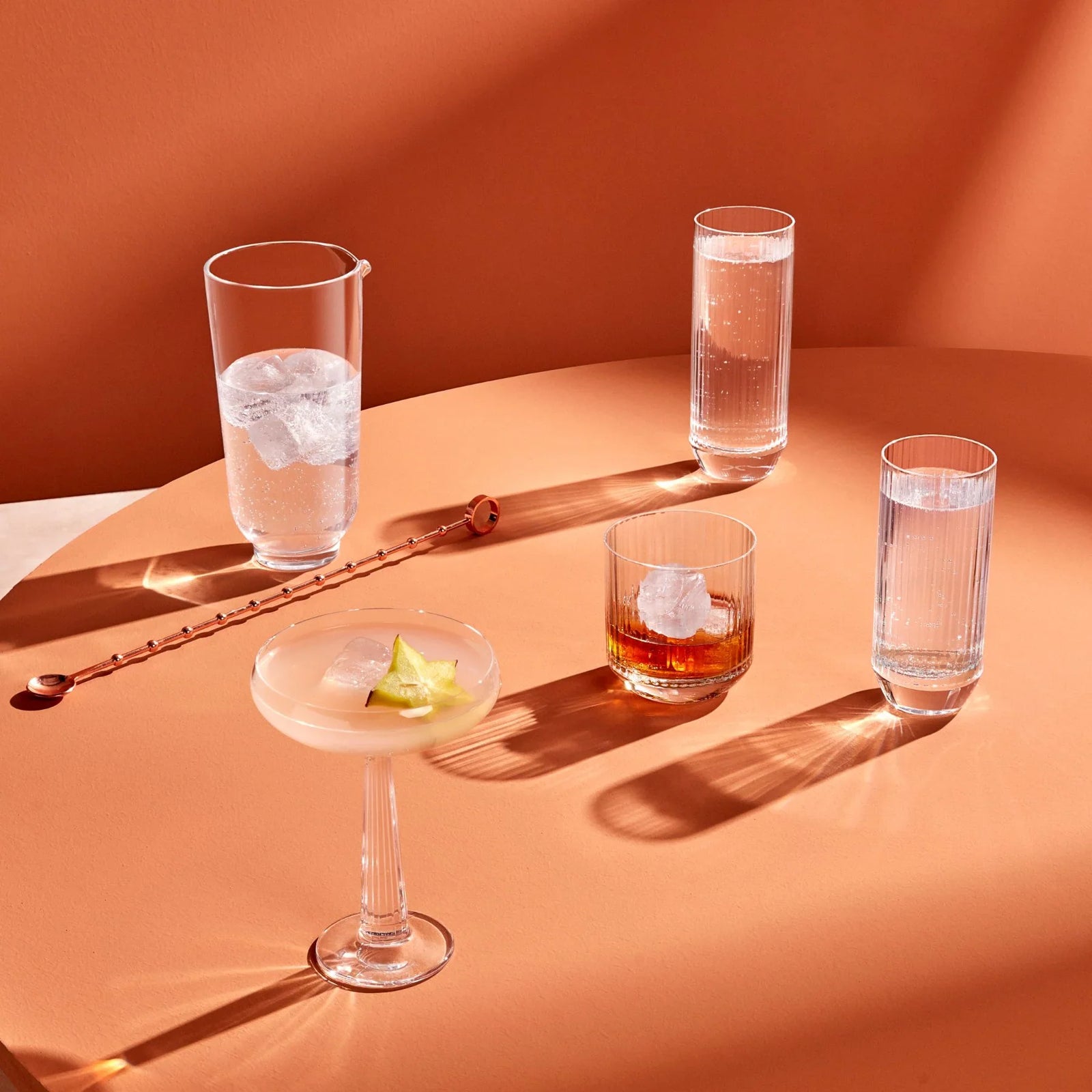 Nude Big Top Set of 6pcs Tumblers 300cc Clear - Premium  from Nude Glass - Just $185! 