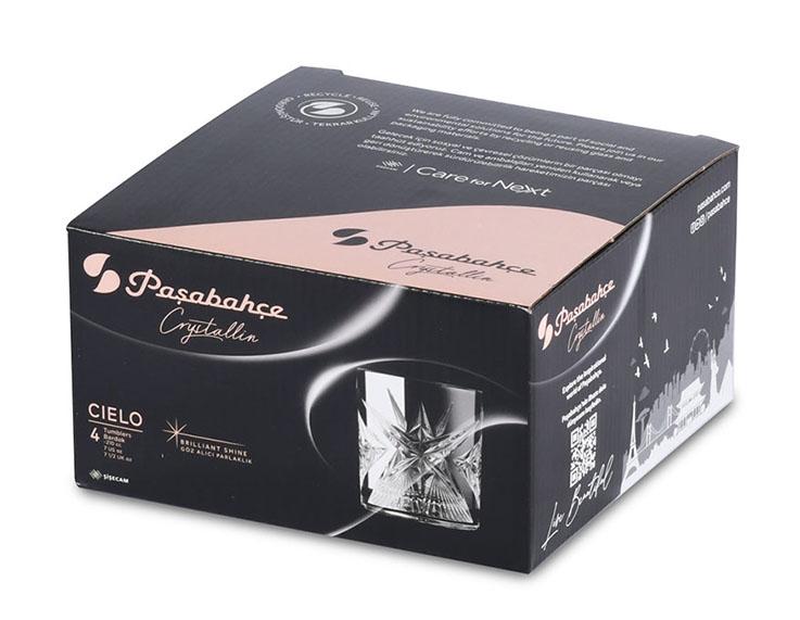 Pasabahce Crystalline Cielo 4 Pcs Tumblers 210cc Clear - Premium Short Tumblers from Pasabahce Essentials - Just $75! 