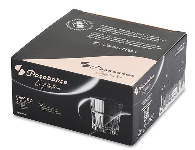 Pasabahce Crystalline Sword 4 Pcs Tumblers 200cc Clear - Premium Tumbler from Pasabahce Essentials - Just $75! 