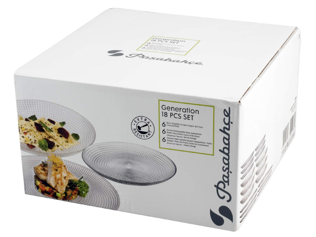 Pasabahce Set of 18 Pcs Dinner Set Clear - Premium Dinner set from Pasabahce - Just $270! 