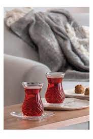 Pasabahce Timeless Set of 6pcs Tea Cups & Saucers 170ml Clear - Premium Tea Istikanas Without Handle from Pasabahce Essentials - Just $65! 