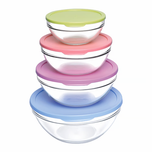 Pasabahce Chef  Set of 4 Pcs Storage Bowl Mixed Color - Premium Food Container from Pasabahce - Just $85! 