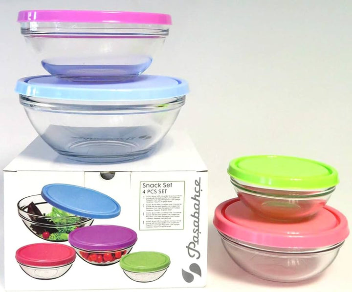Pasabahce Chef  Set of 4 Pcs Storage Bowl Mixed Color - Premium Food Container from Pasabahce - Just $85! 