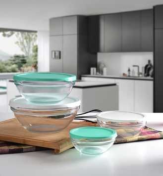 Pasabahce Chef Set of 4pcs Bowl Clear - Premium Food Container from Pasabahce - Just $85! 
