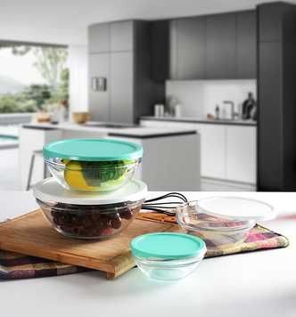 Pasabahce Chef Set of 4pcs Bowl Clear - Premium Food Container from Pasabahce - Just $85! 