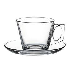 Pasabahce Vela Set of 6pcs Tea Cups & Saucers 195cc Clear - Premium  from Pasabahce Essentials - Just $60! 
