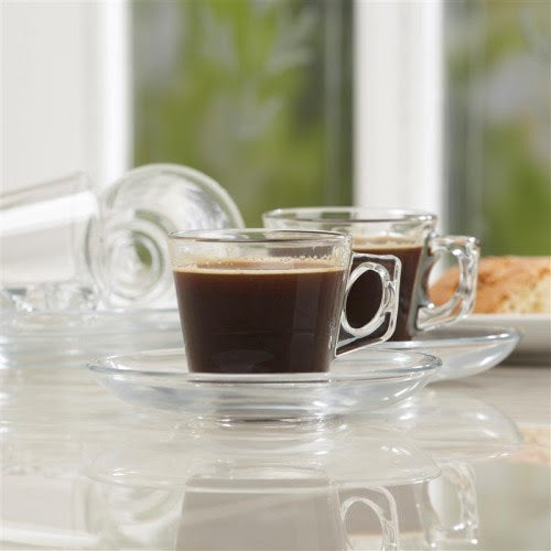 Pasabahce Vela Set of 6pcs Tea Cups & Saucers 195cc Clear - Premium  from Pasabahce Essentials - Just $60! 