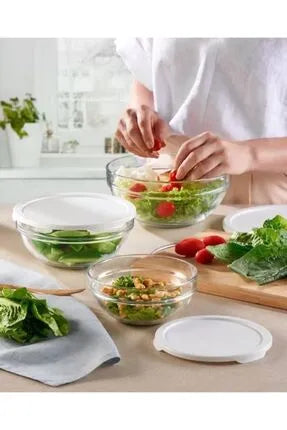 Pasabahce Chef Set of 3pcs Food Container with Lid - Premium Food Container from Pasabahce Essentials - Just $75! 