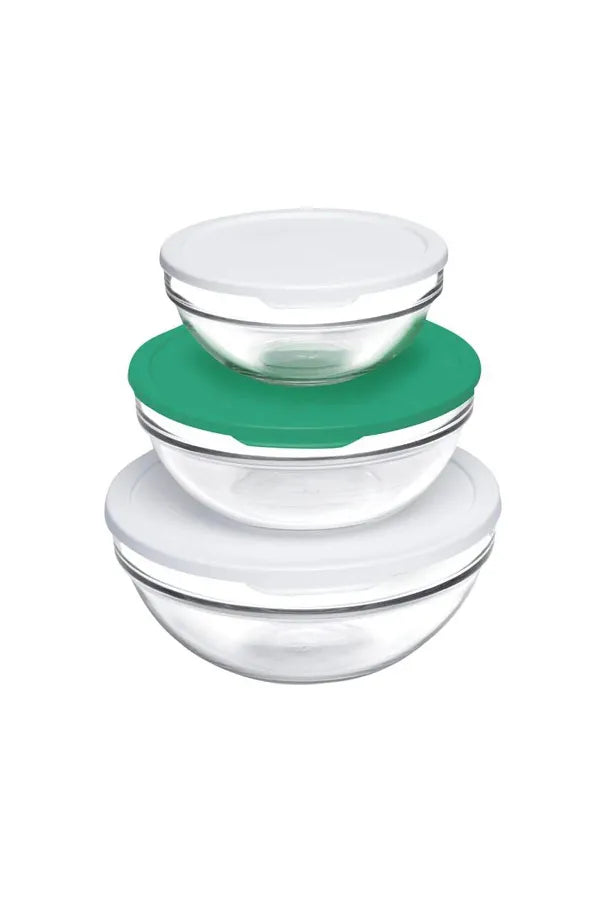 Pasabahce Chef Set of 3pcs Food Container with Lid - Premium Food Container from Pasabahce Essentials - Just $75! 