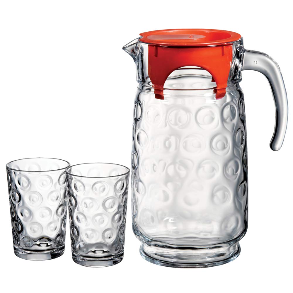 Pasabahce Space Set of 7pcs 1 pc Jug and 6pcs Tumblers Clear - Premium Jug from Pasabahce Essentials - Just $35! 
