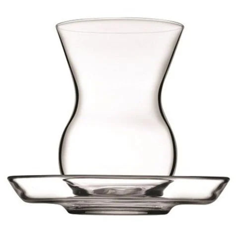 Pasabahce Set of 6 Pcs Tea Cups and Saucers 95cc Clear - Premium Tea Cups from Pasabahce - Just $125! 
