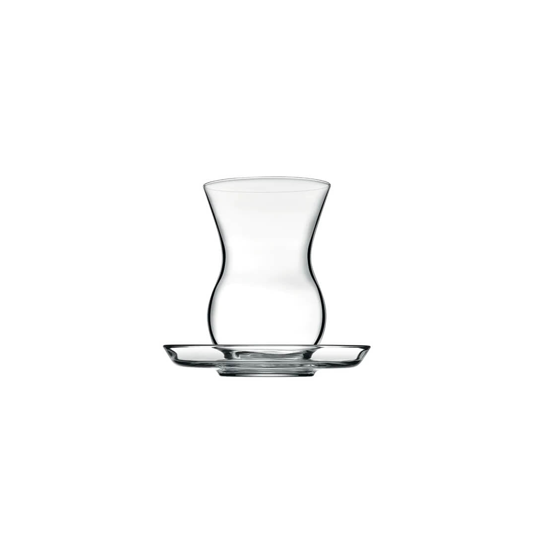 Pasabahce Set of 6 Pcs Tea Cups and Saucers 95cc Clear - Premium Tea Cups from Pasabahce - Just $125! 