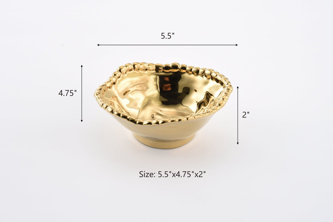 Pampa Bay Monaco Snack Bowl - Gold - Premium Bowl from Pampa Bay - Just $75! 