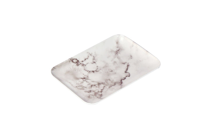 Efay Melamine Marble Carrara Rectangular Tray 15" Pure White - Premium Tray from Efay - Just $55! 