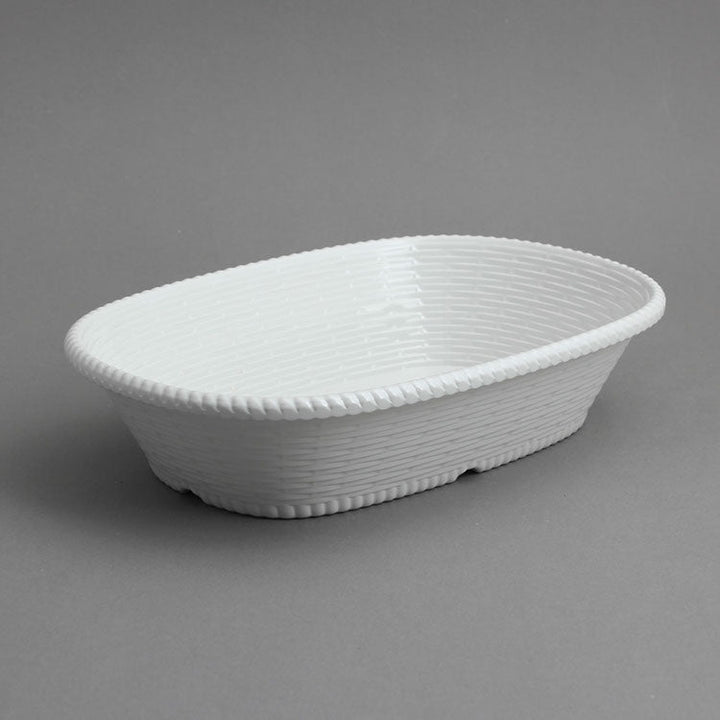 Efay Melamine Basket Oval Basket 11" Ivory - Premium basket from Efay - Just $25! 