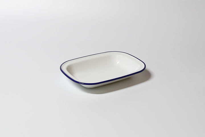 Efay Enamel Pie Rectangular Dish 10.5" Cobalt Blue Rim - Premium Plate from Efay - Just $20! 