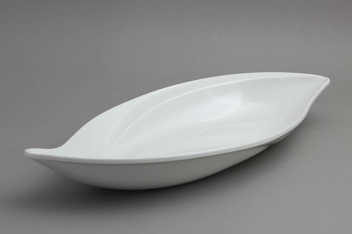 Efay Melamine Hana Leaf Plate 20" Ivory - Premium Bowl from Efay - Just $60! 