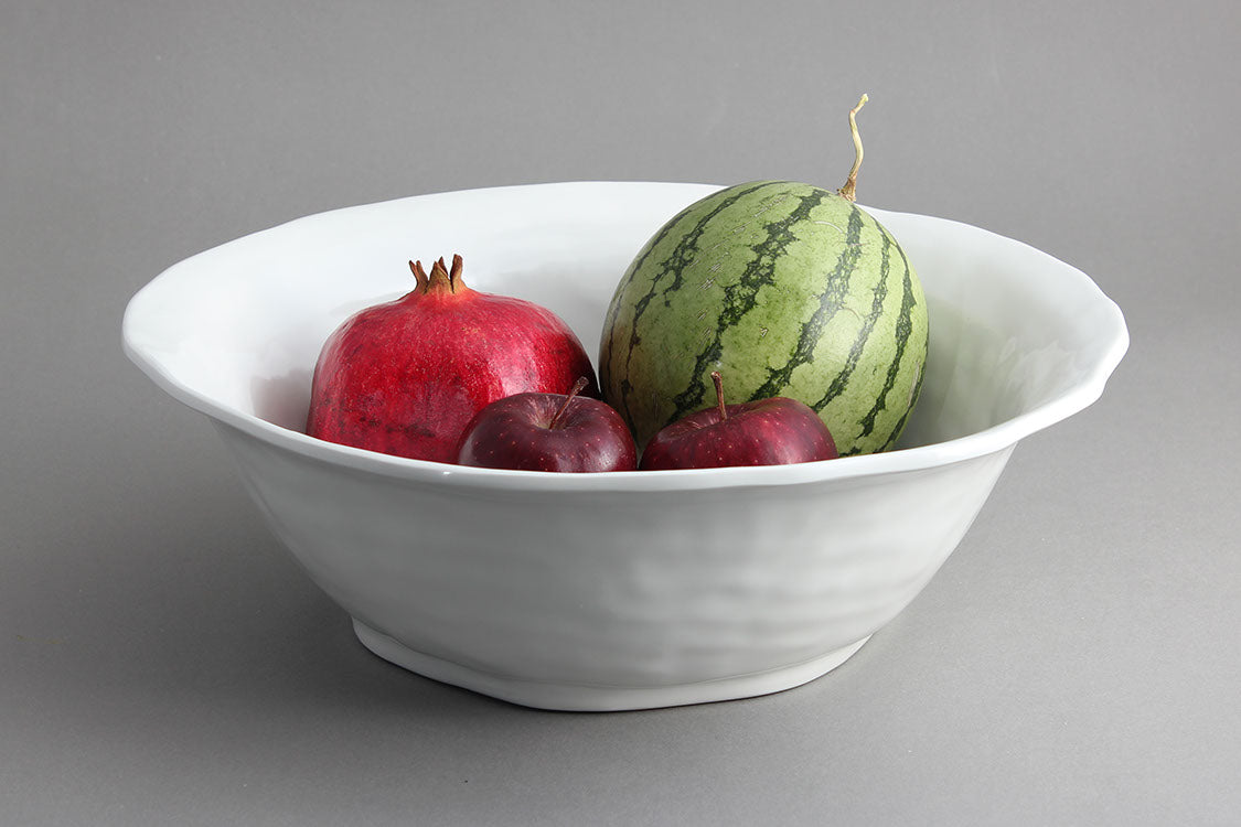Efay Melamine Kang Round Wave 12.5" Ivory - Premium Bowls from Efay - Just $60! 