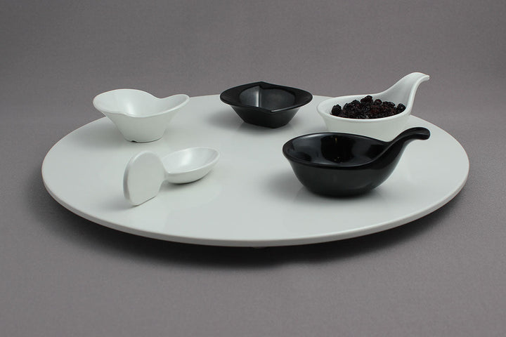Efay Tablet Footed Round Platter 13" Ivory - Premium Platter from Efay - Just $60! 