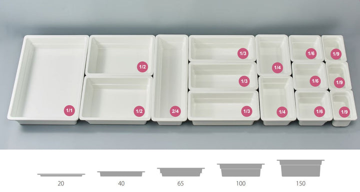 Efay Melamine Gastronom 1/2 20mm Europe Ivory - Premium PAN from Efay - Just $25! 