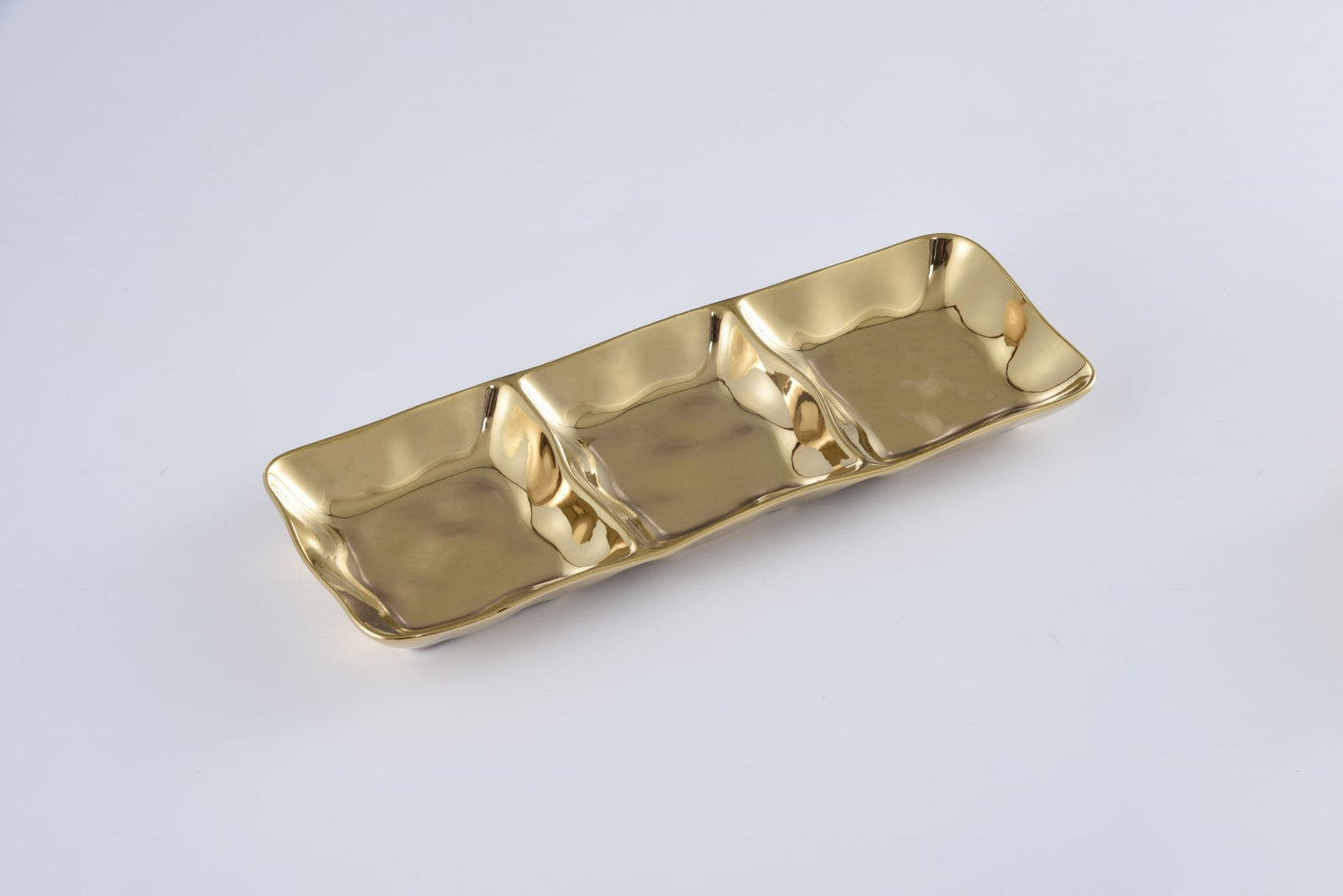 Pampa Bay Moonlight 3-Section Serving Piece (Gold) - Premium  from Pampa Bay - Just $135! 