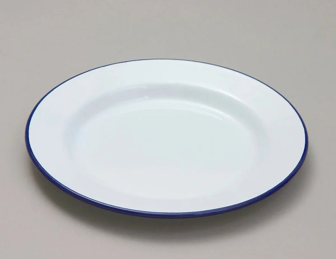 Efay Enamel Dinner Round Plate 10.5" Cobalt Blue Rim - Premium Plate from Efay - Just $20! 