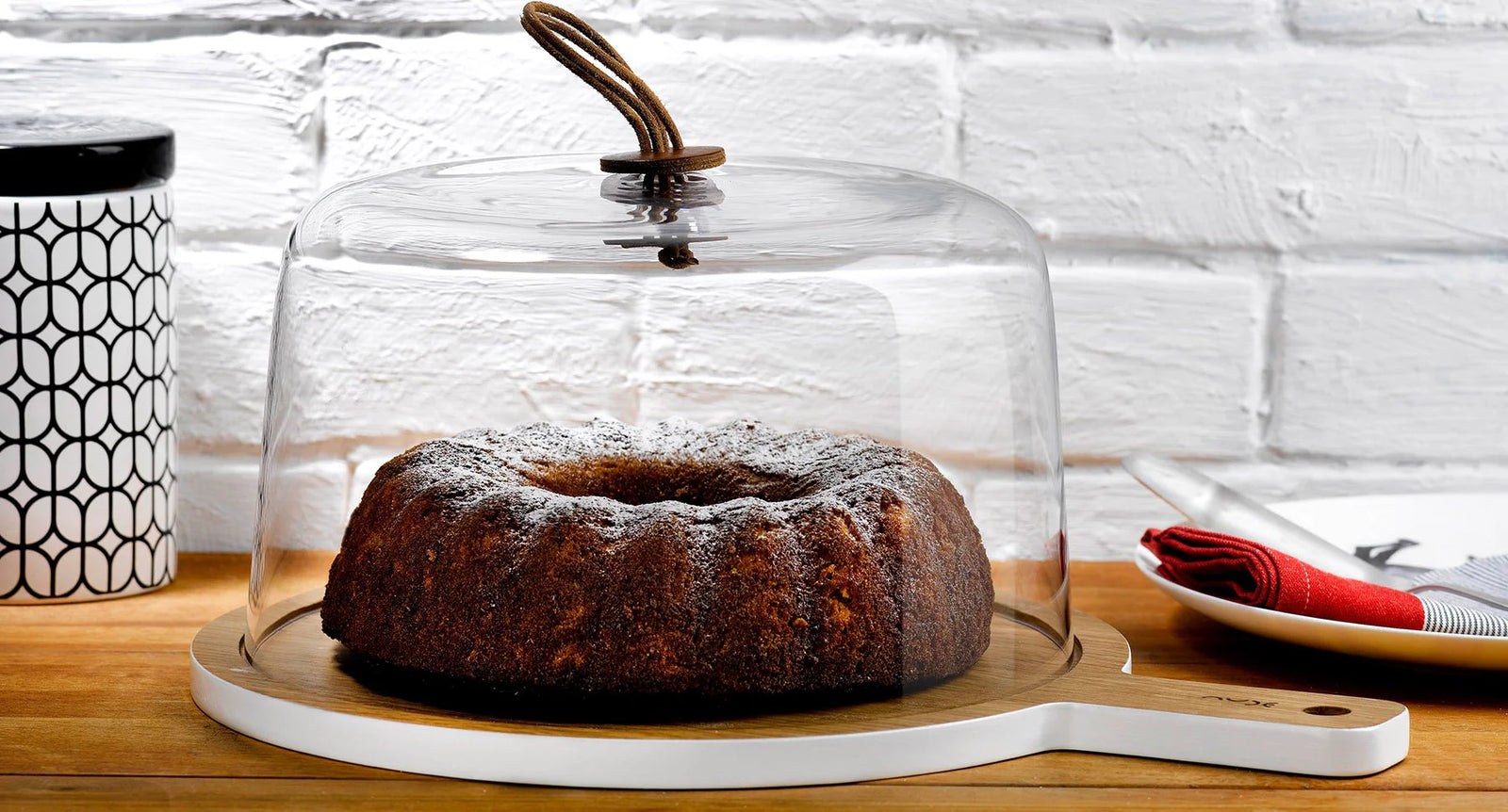 Nude Gazebo Cake Dome Clear with Wooden Base - Premium  from Nude Glass - Just $290! 