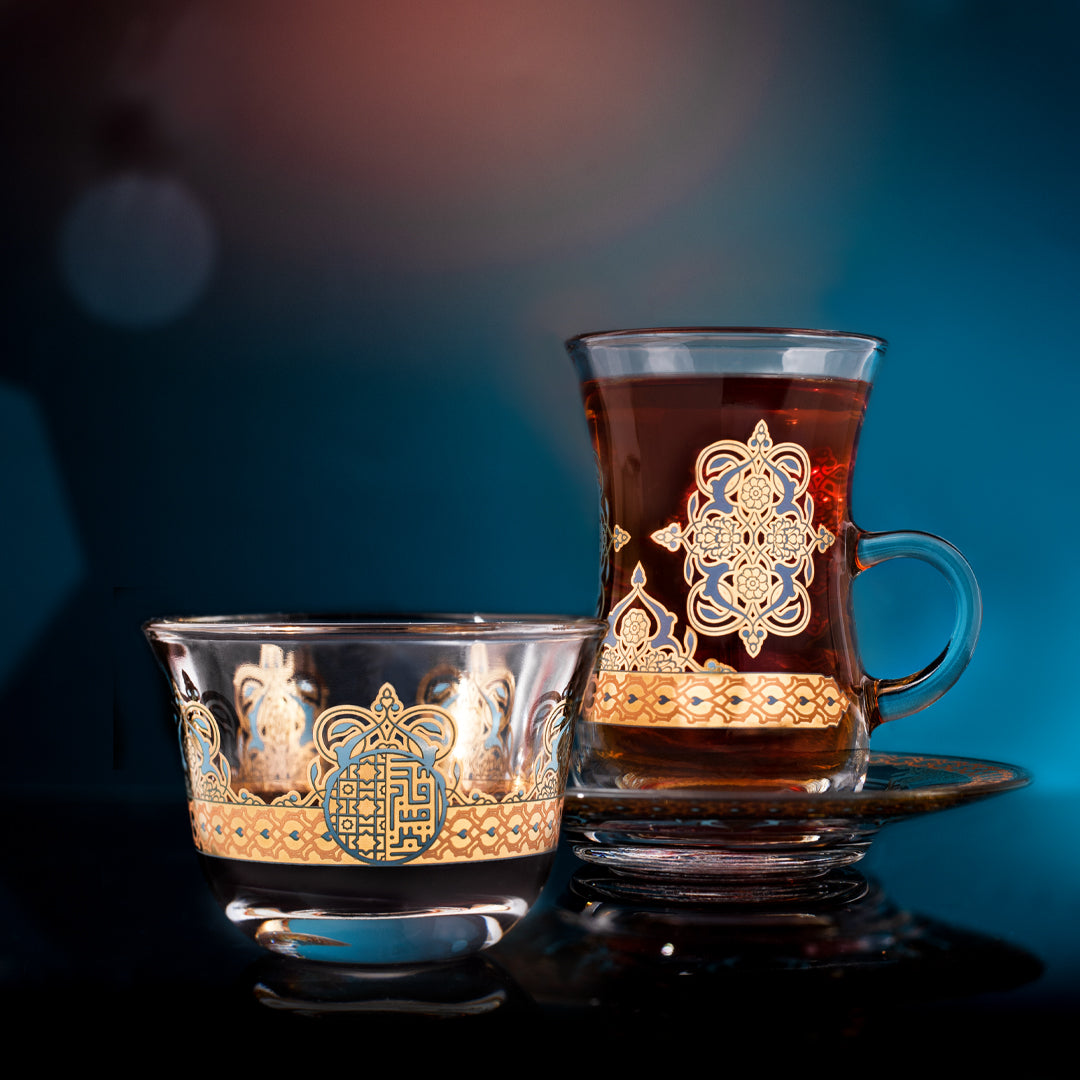 Dimlaj Rayhan Set of 6 Pcs Cawa Cups (Gold) - Premium Cawa Cups from Rayhan By Dimlaj - Just $130! 