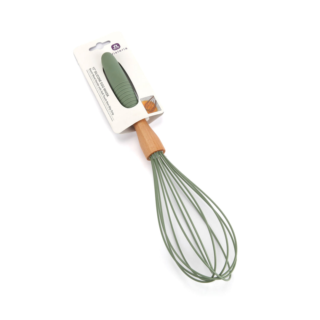 Wisteria Silicone Egg Whisk Green - Premium Kitchen Tool from Wisteria - Just $15! 