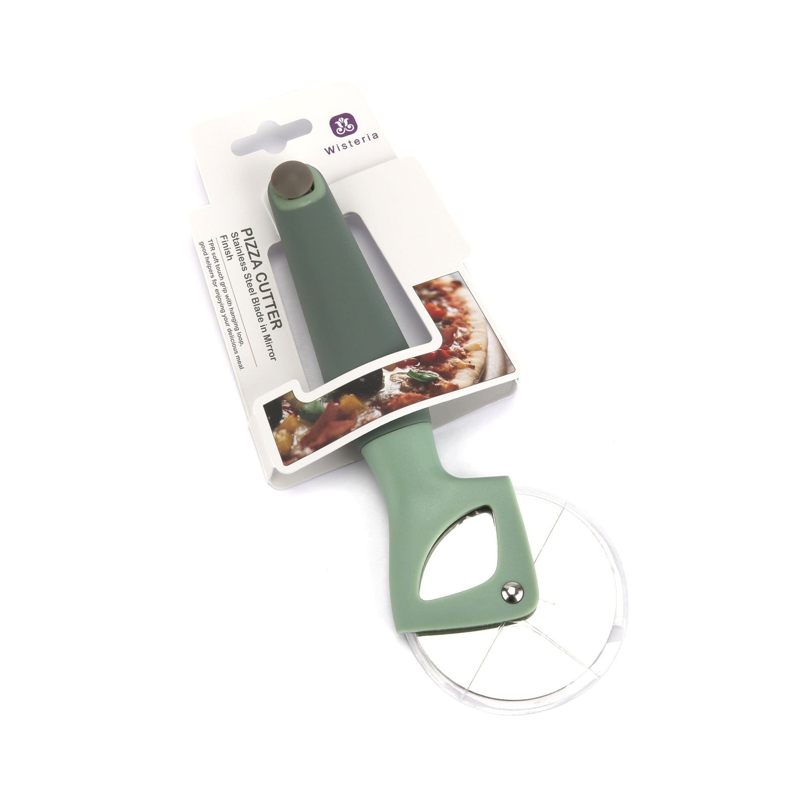 Wisteria Pizza Cutter Green - Premium Kitchen Tool from Wisteria - Just $5! 