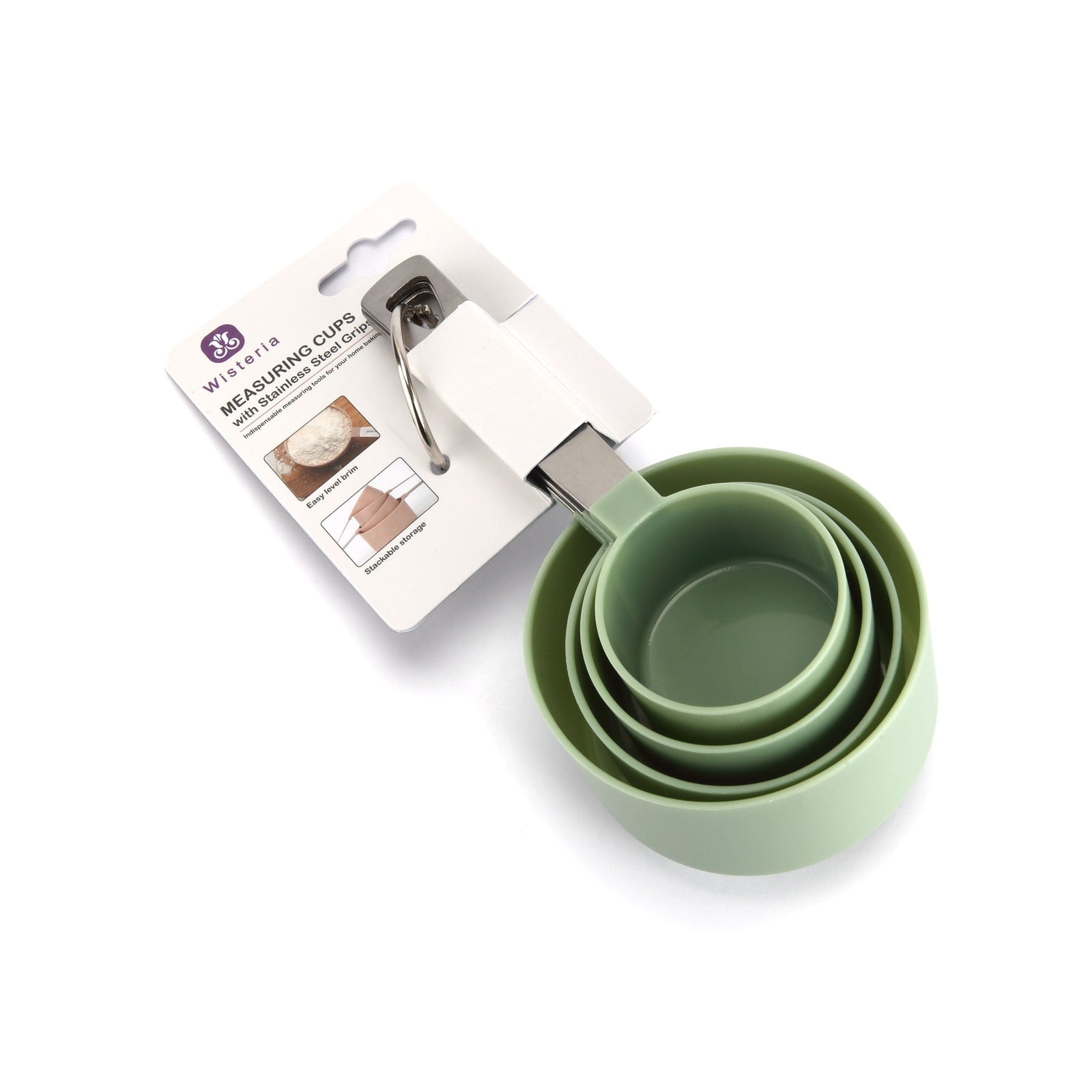 Wisteria Measuring Cups Green - 4 Pcs - Premium Kitchen Tool from Wisteria - Just $15! 