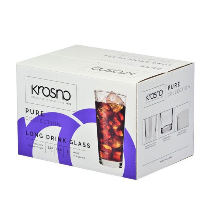 Krosno Pure Crystalline Glass Tumblers 6 pcs 350 ml - Premium Tumblers from Krosno - Just $30! 