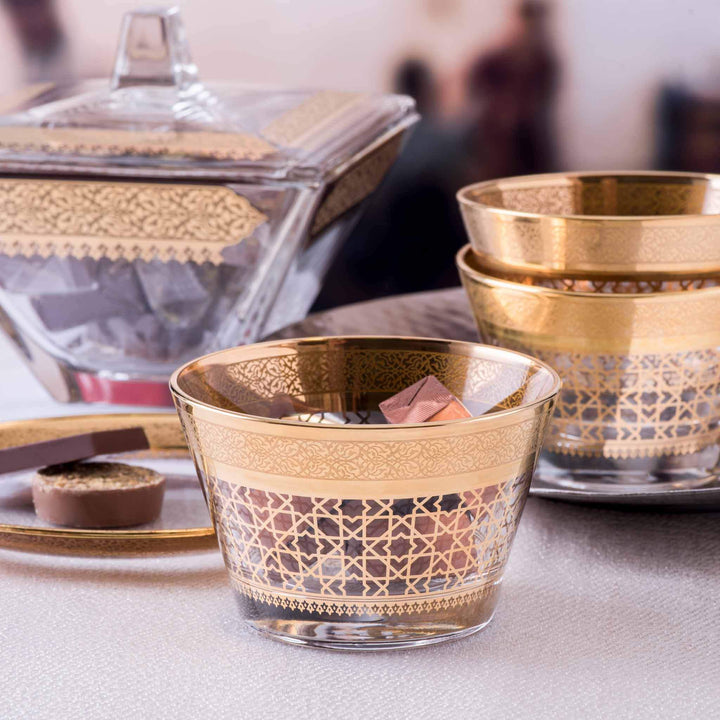 Dimlaj Cordoba Set of 6 Pcs Small Serving Bowls (Gold) - Premium Serving Bowls from Cordoba By Dimlaj - Just $130! 