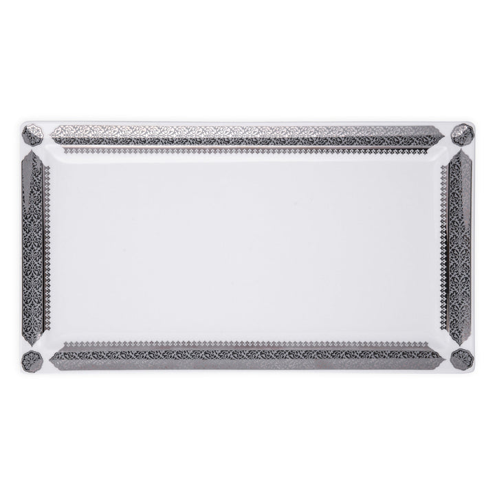 Dimlaj Cordoba Large Rectangular Serving Plate (Platinum) - Premium Porcelain Plates from Cordoba By Dimlaj - Just $210! 