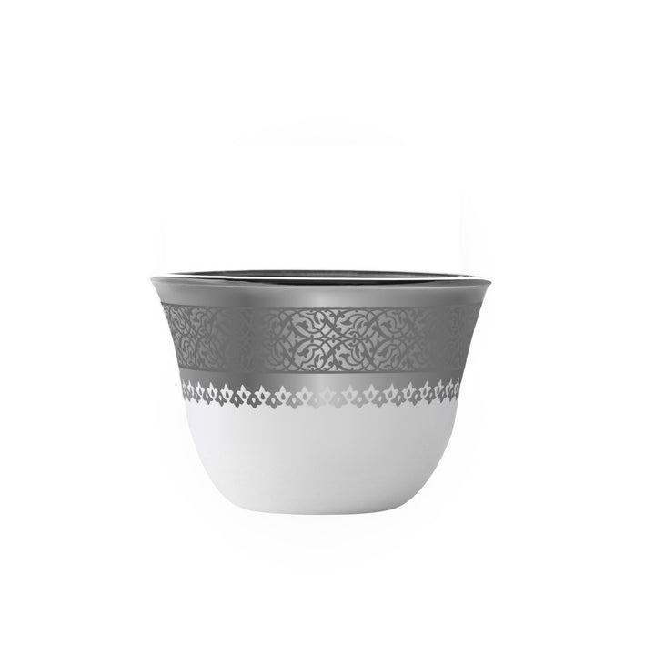 Dimlaj Cordoba Set of 6 Pcs Cawa Cups (Platinum) - Premium Cawa Cups from Cordoba By Dimlaj - Just $130! 