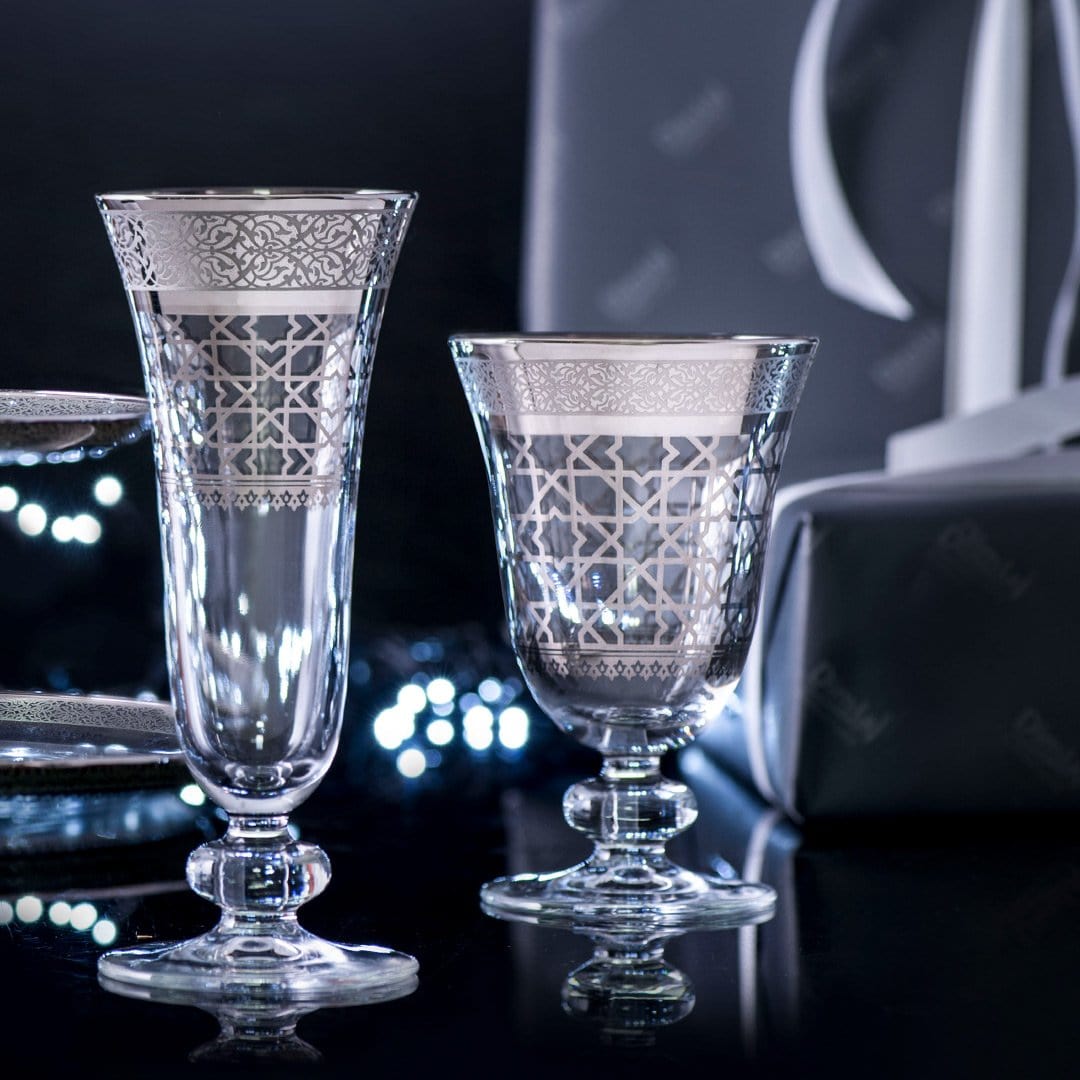 Dimlaj Cordoba Set of 6 Pcs Goblet Stems (Platinum) - Premium Goblet Stemware from Cordoba By Dimlaj - Just $235! 