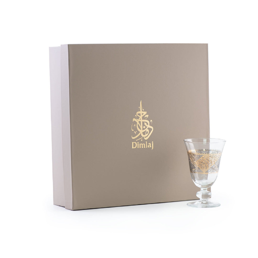 Dimlaj Sana Set of 6 Pcs Goblet Stemwares (Gold & Platinum) - Premium Goblet Stemware from Sana By Dimlaj - Just $200! 