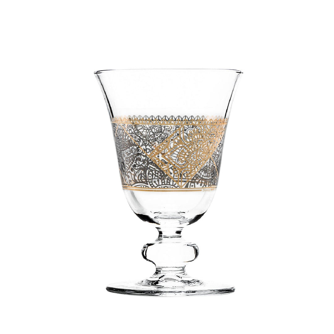 Dimlaj Sana Set of 6 Pcs Goblet Stemwares (Gold & Platinum) - Premium Goblet Stemware from Sana By Dimlaj - Just $200! 