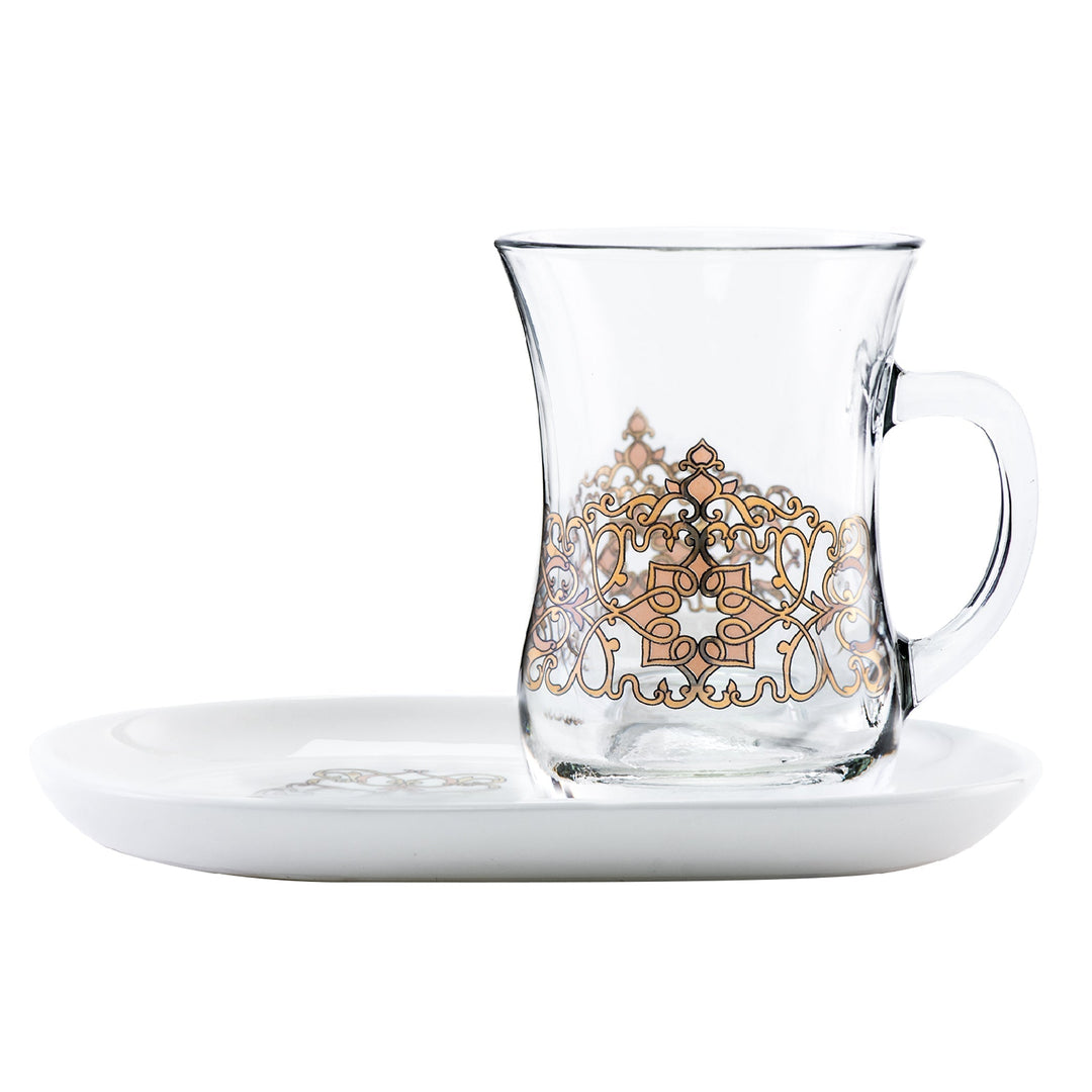 Dimlaj Regal Set of 2 Pcs Mug and Saucer (Gold & Peach) - Premium Mugs from Regal By Dimlaj - Just $110! 