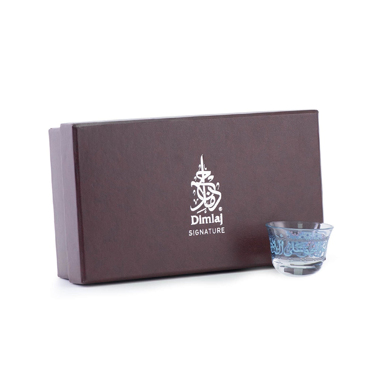 Dimlaj Melange Set of 6 Pcs Cawa Cups (Platinum & Blue) - Premium Cawa Cups from Melange By Dimlaj - Just $200! 