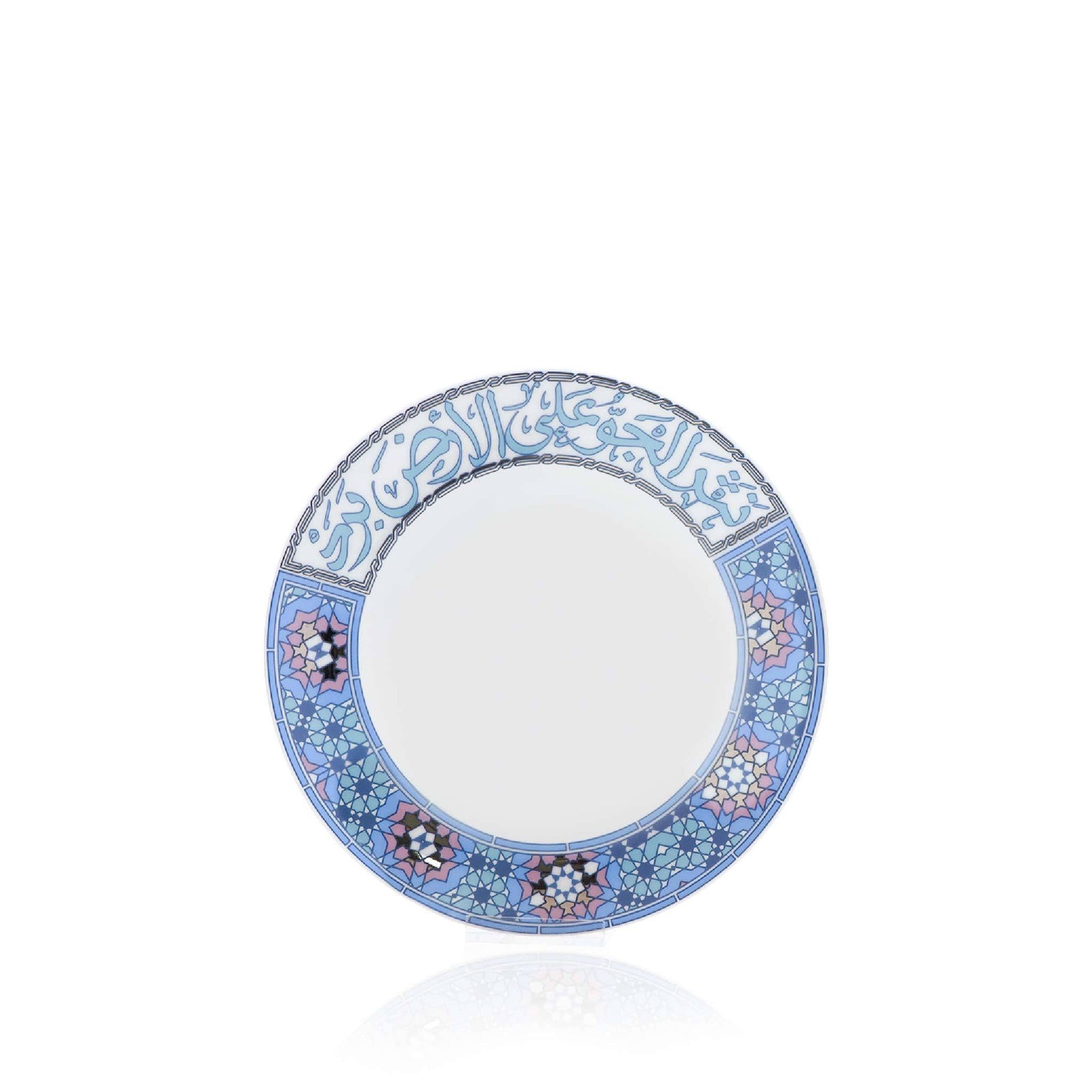 Dimlaj Melange Set of 6 Pcs Plates (Platinum & Blue) - Premium Porcelain Plates from Melange By Dimlaj - Just $340! 