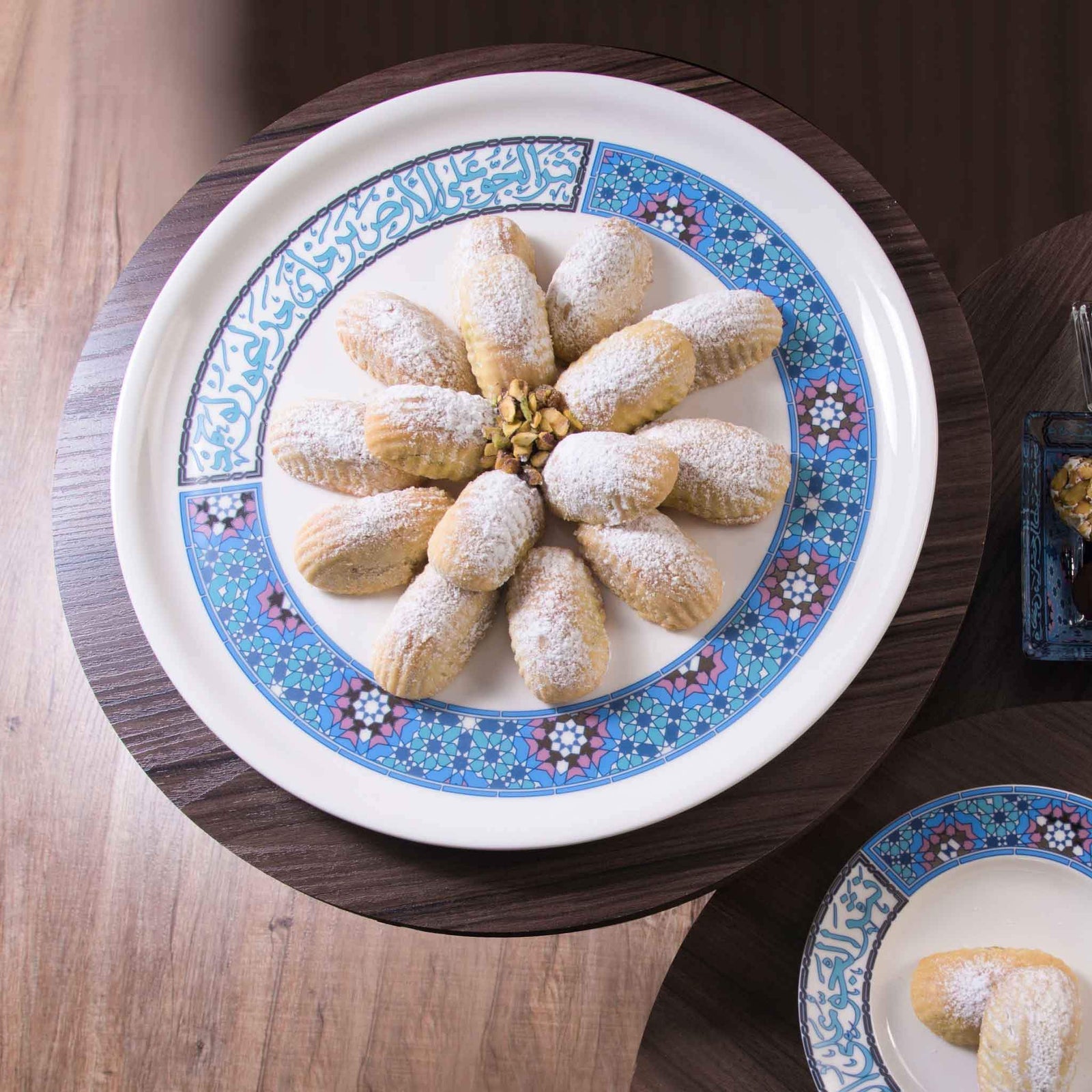 Dimlaj Melange Large Charger Plate (Platinum & Blue) - Premium Porcelain Plates from Melange By Dimlaj - Just $265! 