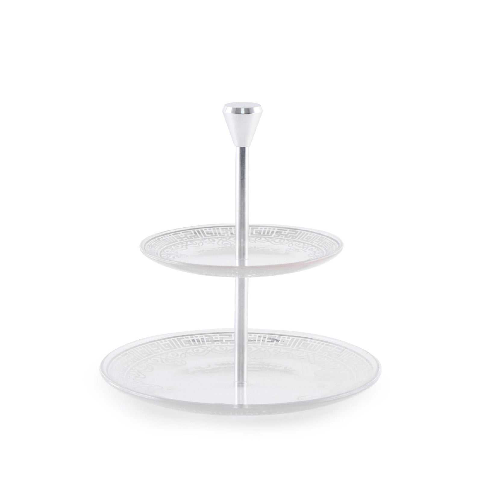 Dimlaj Shafa 2 Tiered Tray (Silver) - Premium Stands from Shafa By Dimlaj - Just $210! 