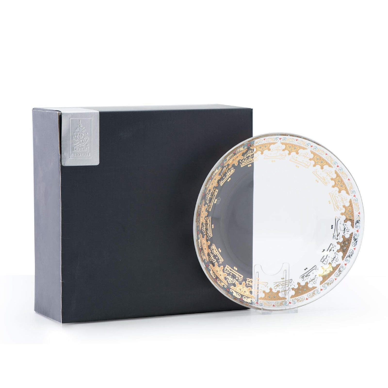 Dimlaj Suroor Set of 6 Pcs Plates (Gold) - Premium Glass Plates from Suroor By Dimlaj - Just $265! 