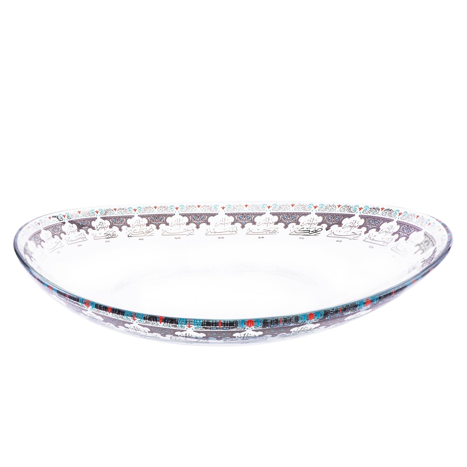 Dimlaj Suroor Large Serving Plate (Platinum) - Premium Glass Plates from Suroor By Dimlaj - Just $210! 